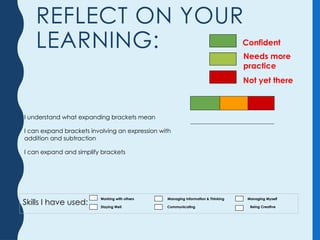Interactive Lesson ( Expanding brackets) | PPTX