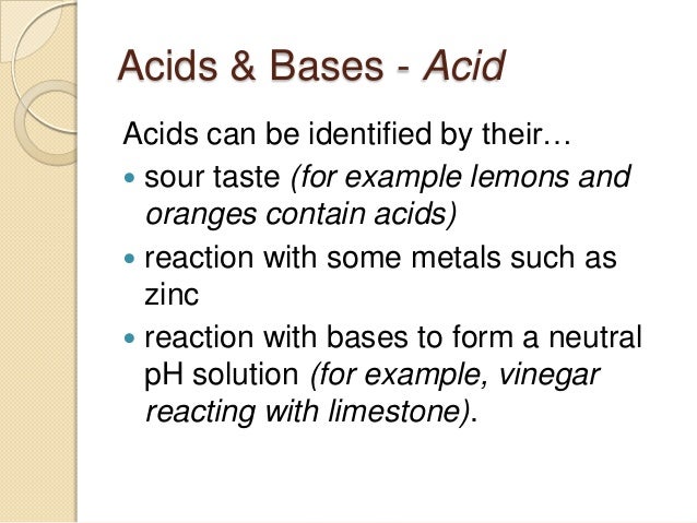 G8 science chemistry - acids & bases