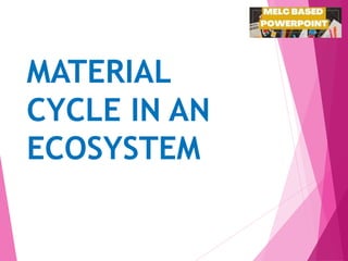 MATERIAL
CYCLE IN AN
ECOSYSTEM
 