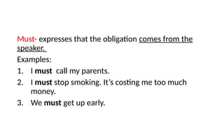 g9- modal verbs, prohibition, permission, obligation | PPTX