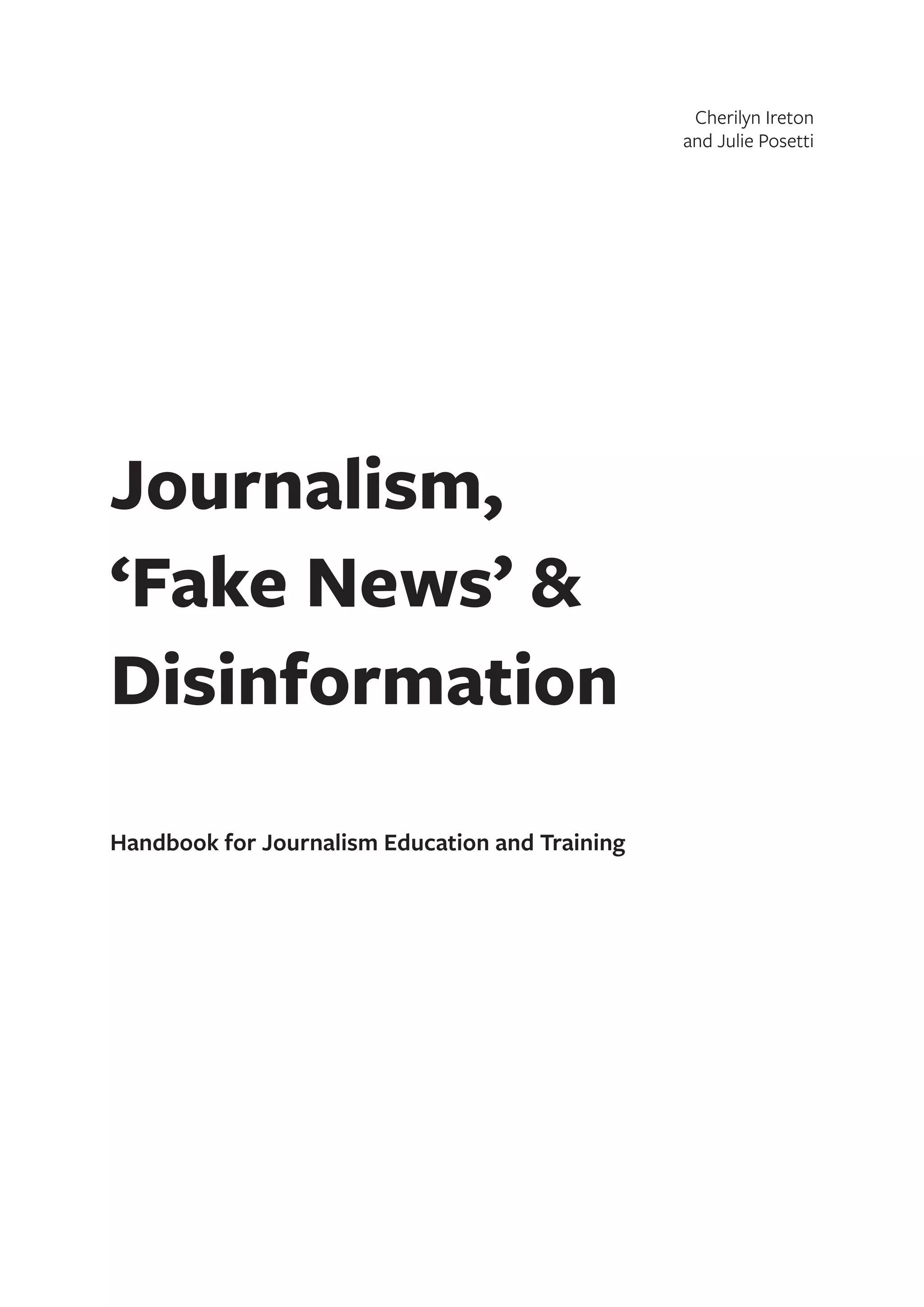 Journalism fake news disinformation | PDF