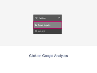 Click on Google Analytics
 
