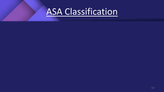 ASA Classification
13
 