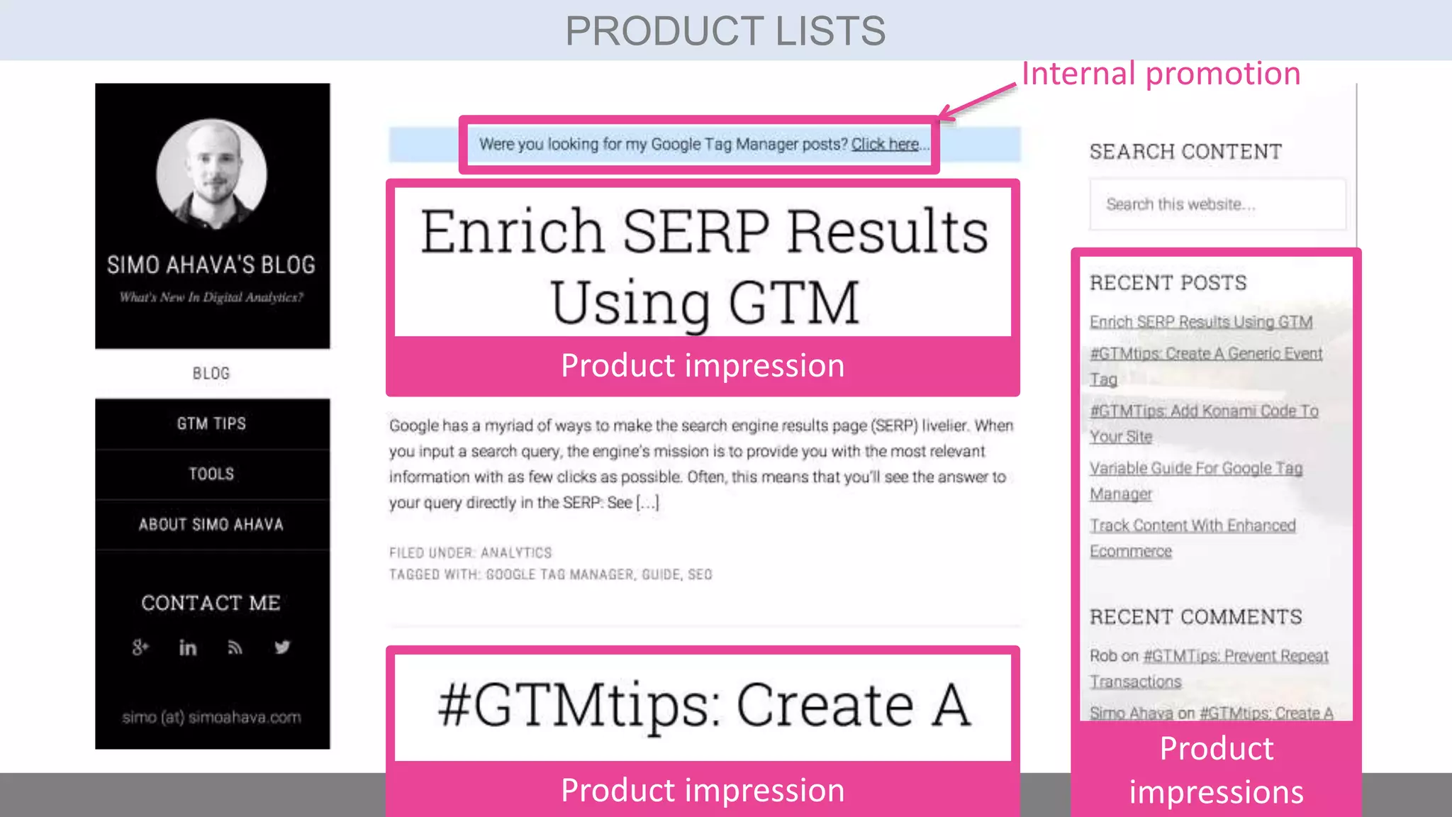 SUPERWEEK 2015 | #SPWK | @SimoAhava
PRODUCT LISTS
Product impression
Product impression
Product
impressions
Internal promotion
 