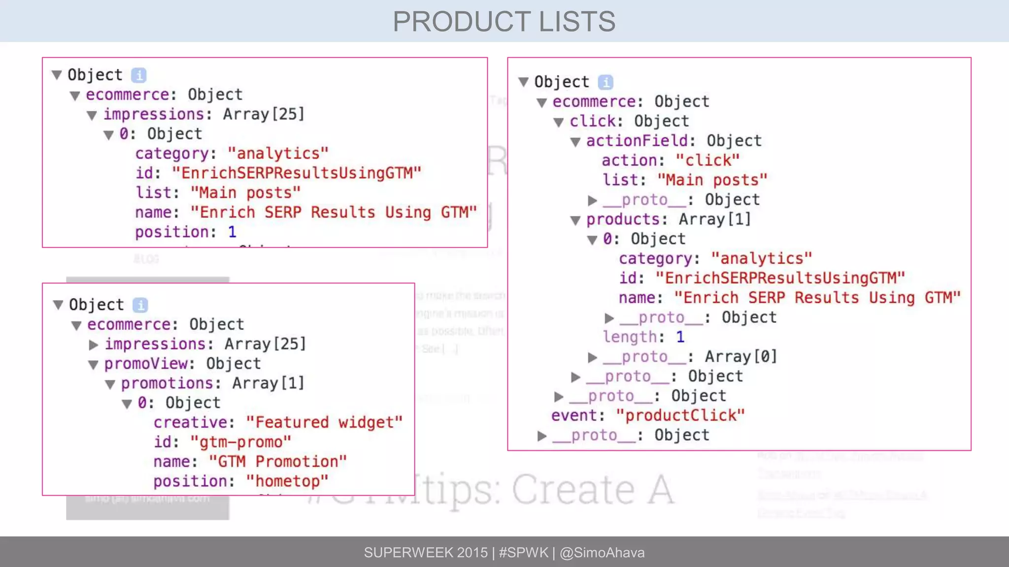 SUPERWEEK 2015 | #SPWK | @SimoAhava
PRODUCT LISTS
 