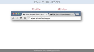 SUPERWEEK 2015 | #SPWK | @SimoAhava
PAGE VISIBILITY API
 