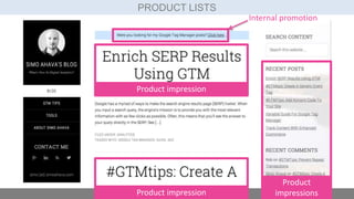 SUPERWEEK 2015 | #SPWK | @SimoAhava
PRODUCT LISTS
Product impression
Product impression
Product
impressions
Internal promotion
 