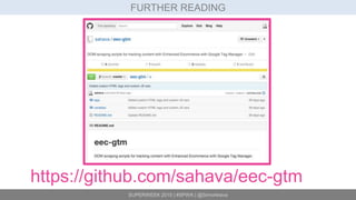 SUPERWEEK 2015 | #SPWK | @SimoAhava
FURTHER READING
https://github.com/sahava/eec-gtm
 