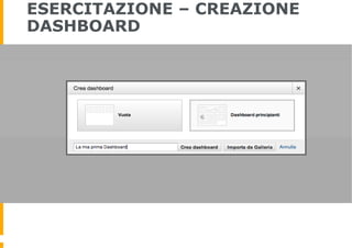ESERCITAZIONE – CREAZIONE
DASHBOARD
 