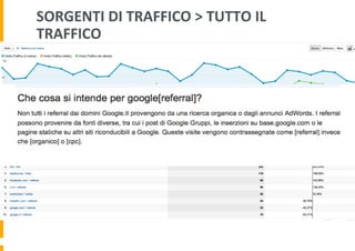 SORGENTI	
  DI	
  TRAFFICO	
  >	
  TUTTO	
  IL	
  
TRAFFICO	
  
 