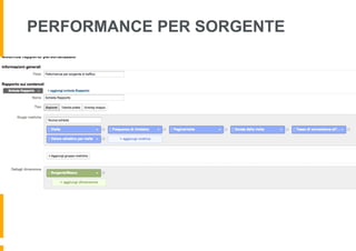 PERFORMANCE PER SORGENTE
 