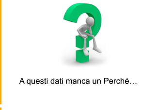 A questi dati manca un Perché…
 