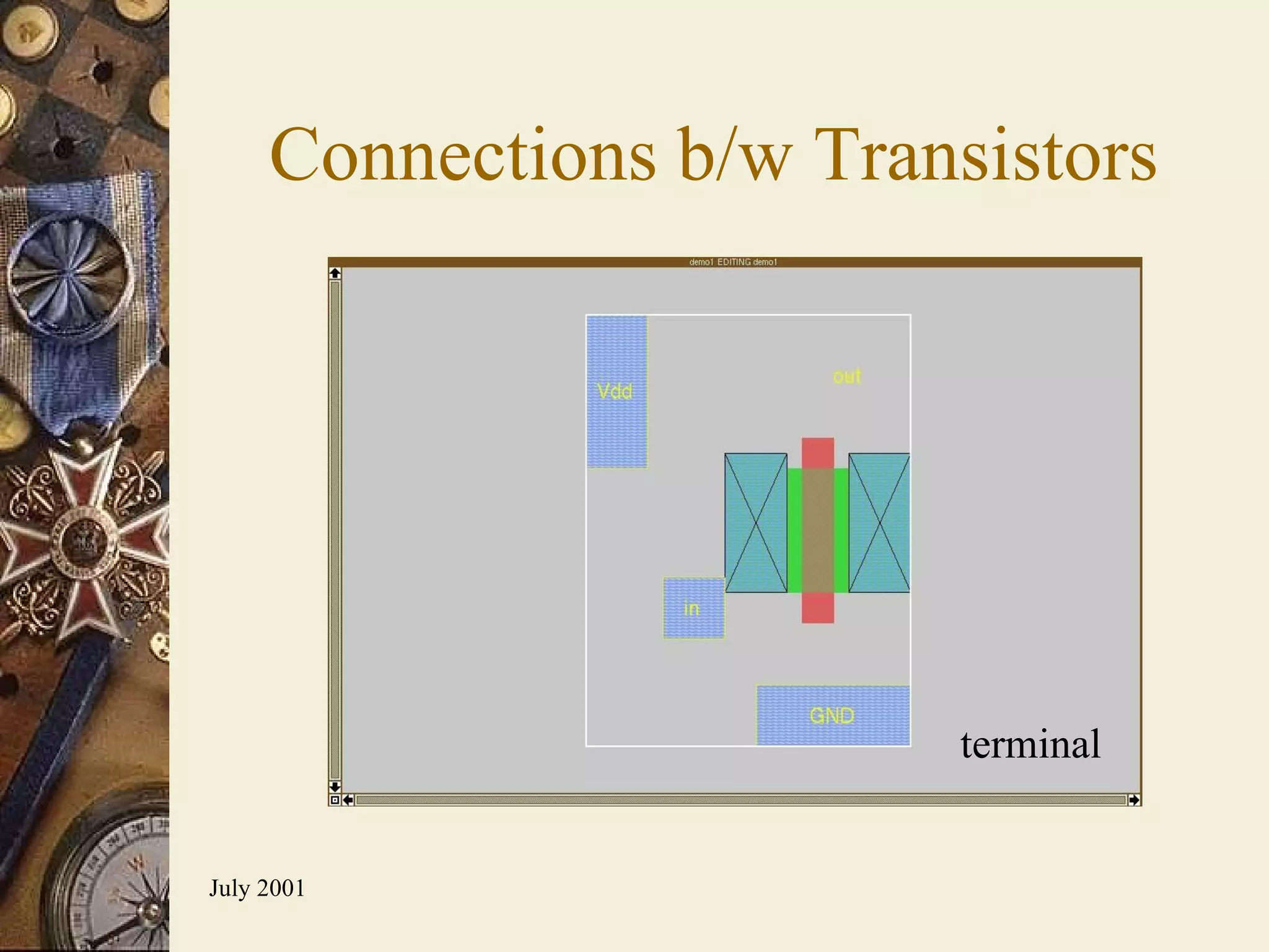 Connections b/w Transistors terminal 