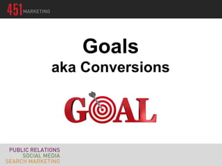 Goals
aka Conversions
 