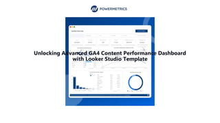 GA4 Content Performance Dashboard Template | PPTX