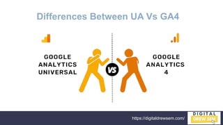 https://digitaldrewsem.com/
Differences Between UA Vs GA4
 