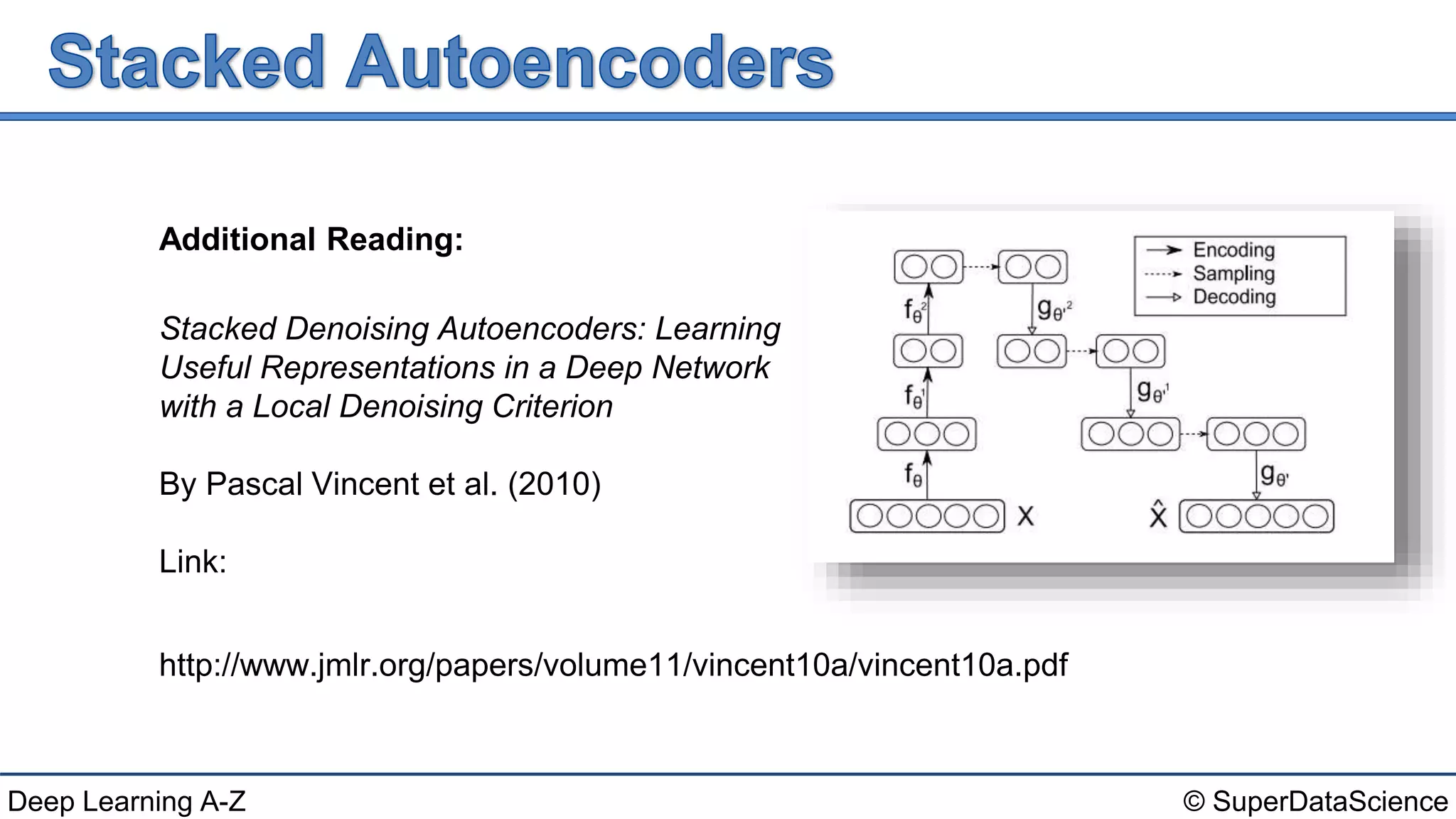 Deep Learning A-Z™: Autoencoders - Stacked Autoencoders | PPTX
