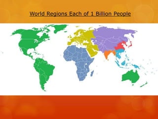 World Regions Each of 1 Billion People
 