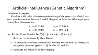 Artificial Intelligence (Genetic Algorithm)
 