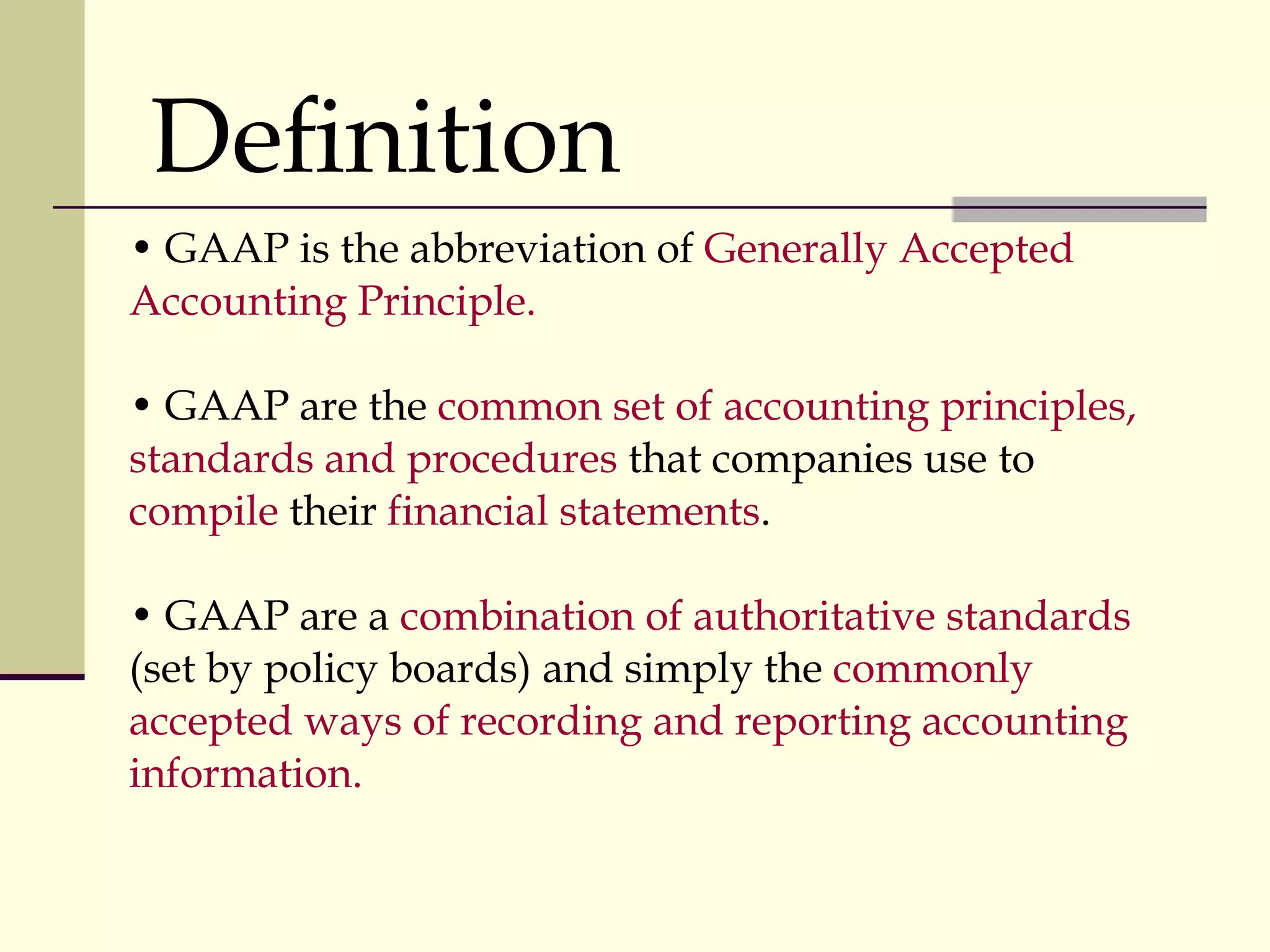 comparison of Accounting Standards | PPT