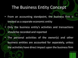 what is meant by business entity concept