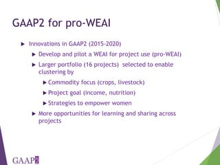 Building a WEAI for project use: Overview of GAAP2 for pro-WEAI | PPTX