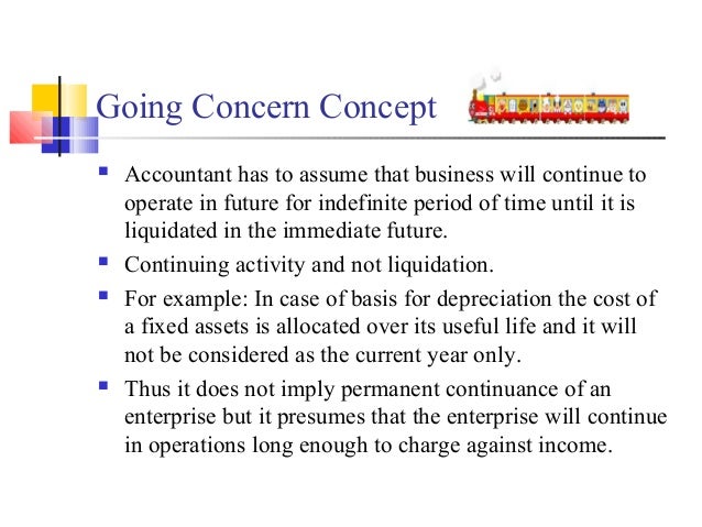 Going concern concept annual report
