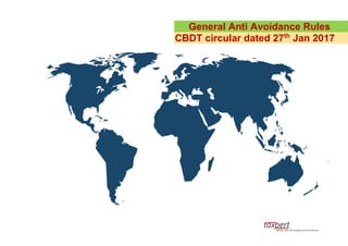 General Anti Avoidance Rules
CBDT circular dated 27th
Jan 2017
 