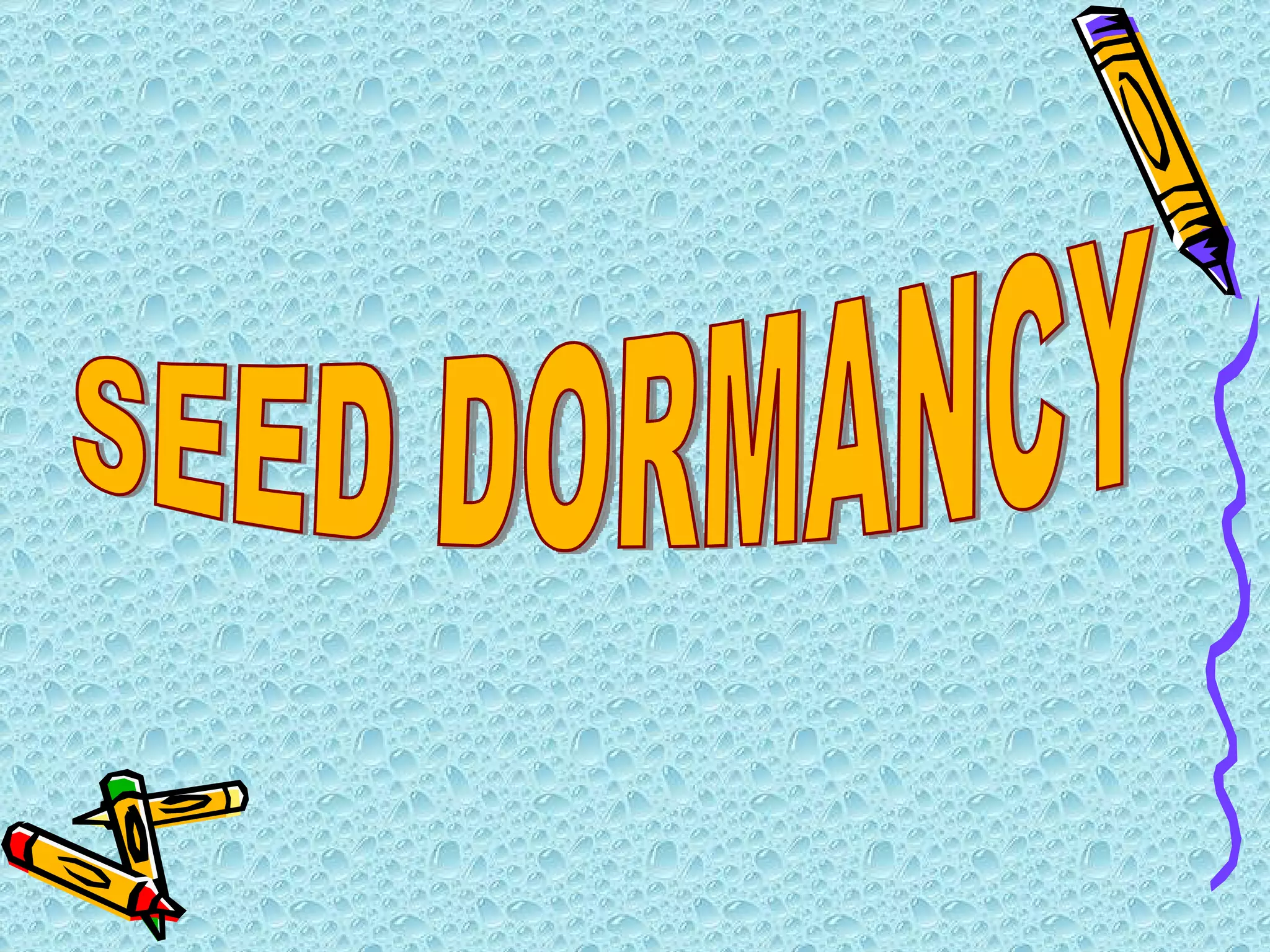 SEED DORMANCY 