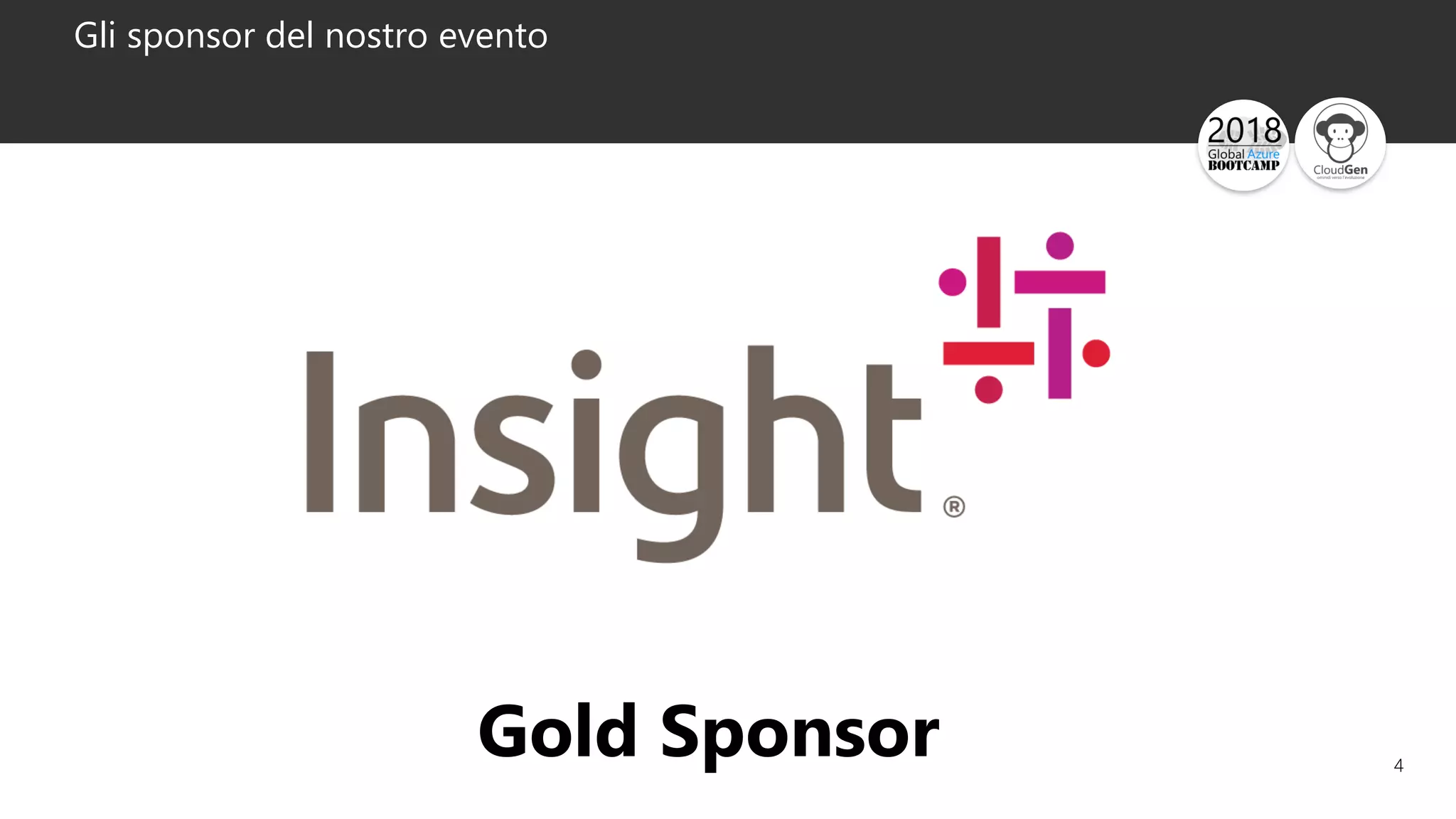 4
Gli sponsor del nostro evento
Gold Sponsor
 