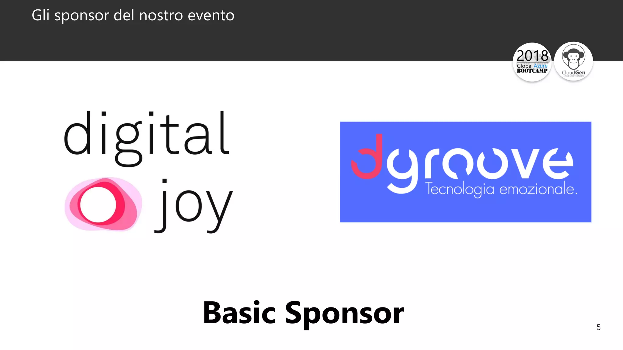 5
Gli sponsor del nostro evento
Basic Sponsor
 