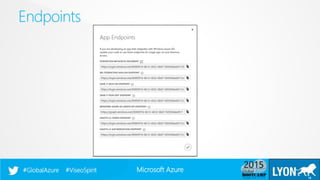 Microsoft Azure#GlobalAzure #ViseoSpirit
Endpoints
18
 