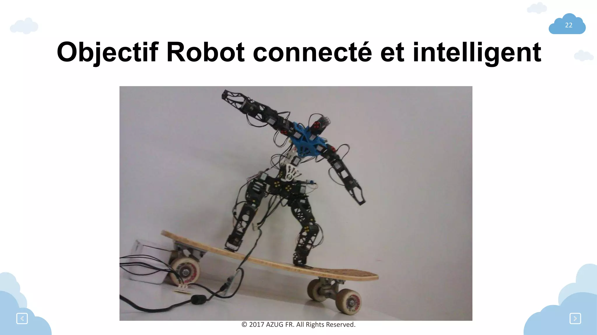 www.azug.fr
© 2017 AZUG FR. All Rights Reserved.
22
Objectif Robot connecté et intelligent
 