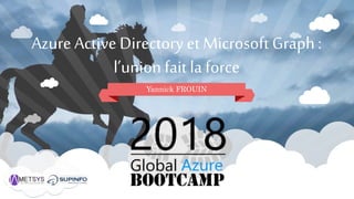 Azure Active Directory et Microsoft Graph:
l’union fait la force
Yannick FROUIN
 