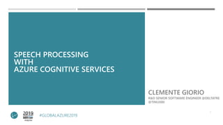 Speech Processing with Azure Cognitive Services | PDF