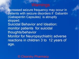 is it safe to stop gabapentin suddenly