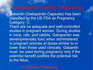 gabapentin during lactation
