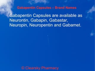 gabapentin anderer name