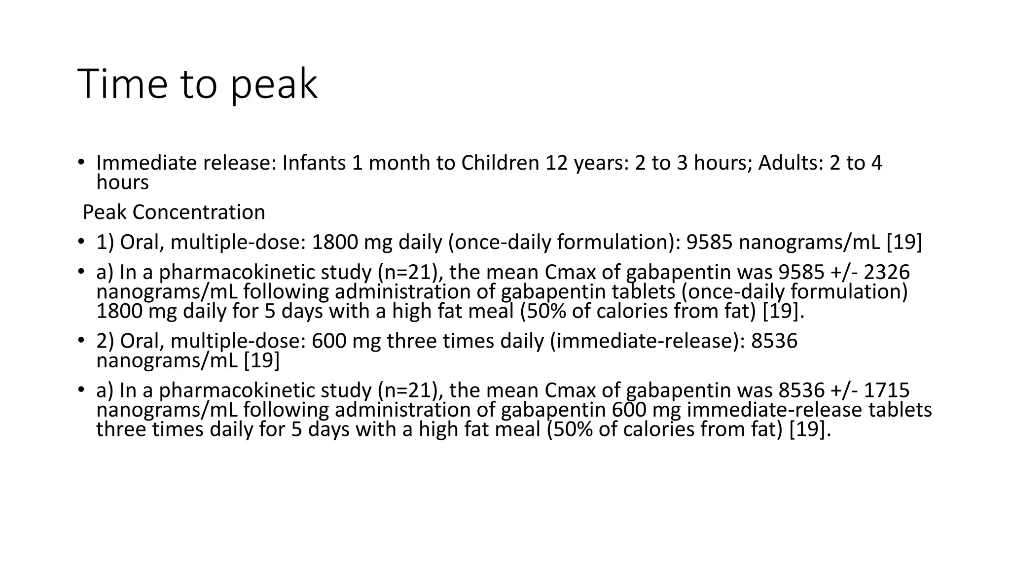 gabapentin kinetics