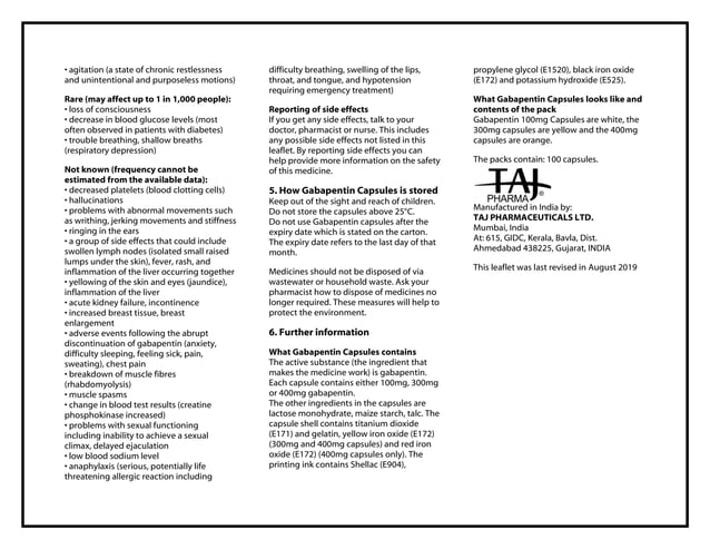 gabapentin and interactions