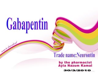 neurontin trade name