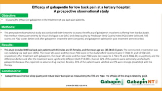 gabapentin and low back pain