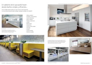 Un adelanto de lo que podrá hacer:
desde diseños simples y eficientes...
Estos increíbles diseños podrían ser suyos. Incluso si está empezando,
y con una mínima inversión, podrá conseguir resultados increíbles con HI-MACS®.
• Edificios públicos
• Fachadas y revestimientos
• Centros educativos
• Sector sanitario
• Tiendas y showrooms
• Hoteles
• Restauración
• Aeropuertos
• Construcciones navales
• Viviendas
• Cocinas
• Cuartos de baño
• Diseño de muebles
Con una fresadora CNC, disponible en numerosas
tiendas de carpintería modernas, podrá conseguir este
efecto de iluminación con fresado de relieves.
Los elementos de diseño con estructura lineal se pueden crear con
herramientas para madera y un buen trabajo de artesanía. Nuestros
expertos en fabricación le convertirán en un fabricante de piedra
acrílica en pocas sesiones intensivas de formación.
Proyecto: Private Kitchen LINEARE, Alemania – Diseño: PLAN W GmbH – Fabricación: PLAN W GmbH, Klöpfer Surfaces – Foto: Heinrich Hermes
Proyecto: Verdonschot, Bélgica – Diseño: Beaubad – Fabricación: Beaubad – Foto: Kris Thijs
Proyecto: Jordan-Apotheke Erlangen, Alemania – Diseño: Glahn Architekten Berlin – Fabricación:
TB Möbeldesign Fürth – Foto: N. Kazakov
Proyecto: Clinias Breda – Fabricación: Peters Interieurbouw – Proveedor de HI-MACS®:
Baars  Bloemhoff
Proyecto: Aupark Shopping Center, Eslovaquia – Diseño: Kyzlink Architects – Fabricación: A.M.O.S. Design s.r.o. – Foto: Dano Veselsky
HI-MACS® aporta color, solidez,
y diseño de alta clase a cualquier
entorno.
8 | HI-MACS® – The Natural Acrylic Stone™ by LG Hausys – himacs.eu HI-MACS®. Because Quality Wins. | 9
 