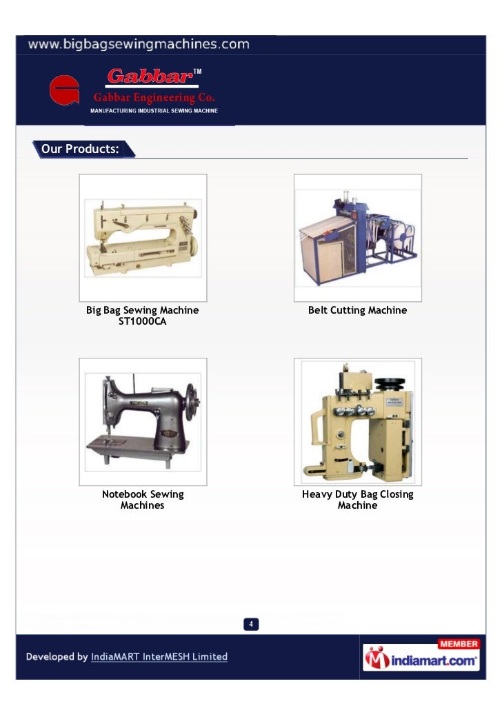 Gabbar Engineering Company, Ahmedabad, Bag Sewing Machines