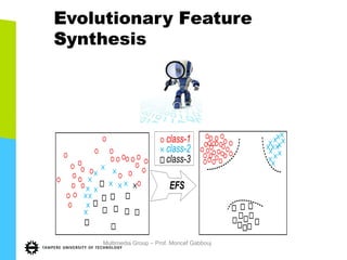Evolutionary Feature
Synthesis
Multimedia Group – Prof. Moncef Gabbouj
EFS
class-1
class-2
class-3
 