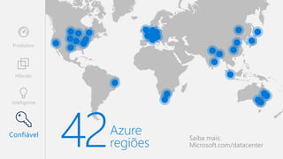 42Azure
regiões
Confiável
Inteligente
Híbrido
Produtivo
Saiba mais:
Microsoft.com/datacenter
 