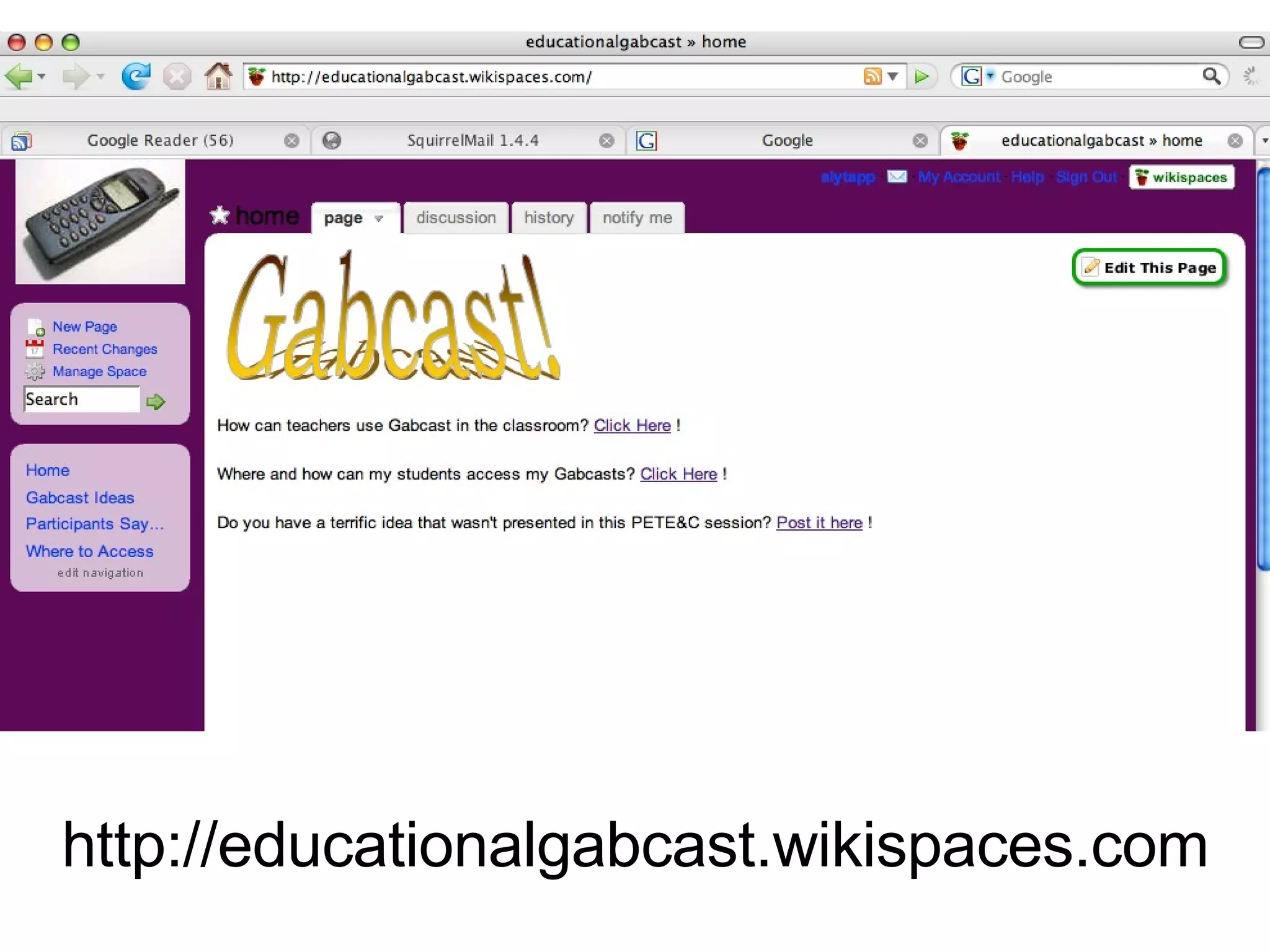http://educationalgabcast.wikispaces.com