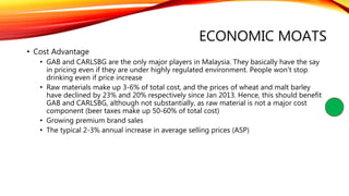 ECONOMIC MOATS (CONT.)
Source: AmResearch 27 Mar 2014
MLM Volumes grows in long term
even if high excise tax imposed.
 