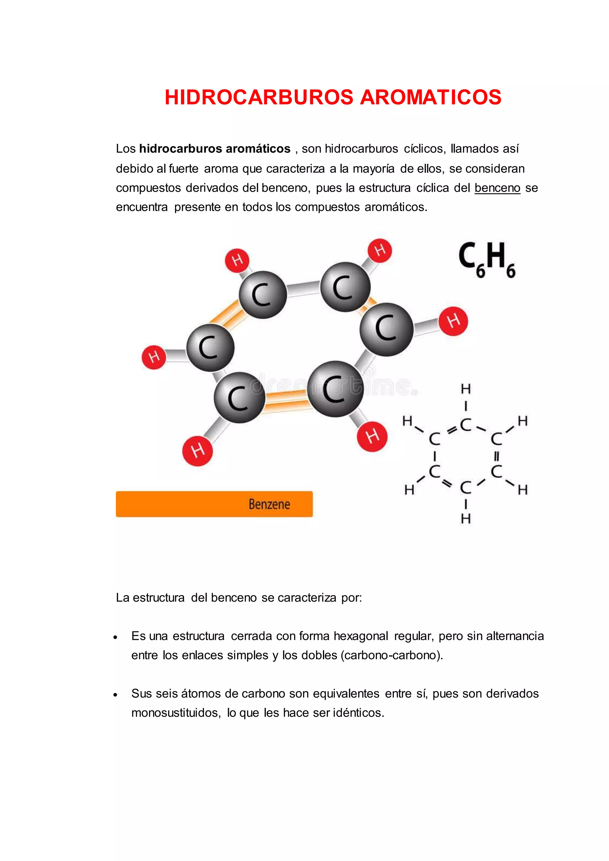 HIDROCARBUROS AROMÁTICOS. | PDF