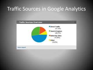 Traffic Sources in Google Analytics
 